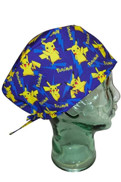Touca cirúrgica Henderson Pikachu para cabelo curto